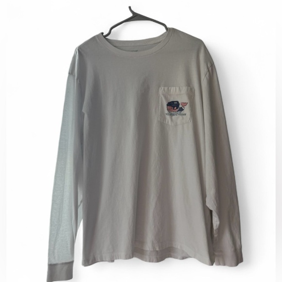 Vineyard Vines Hockey 98 White Long Sleeve Shirt - Size XL - Picture 1 of 8